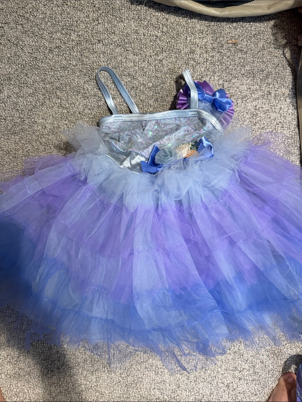 Weissman Purple and Blue Tulle Dance Costume